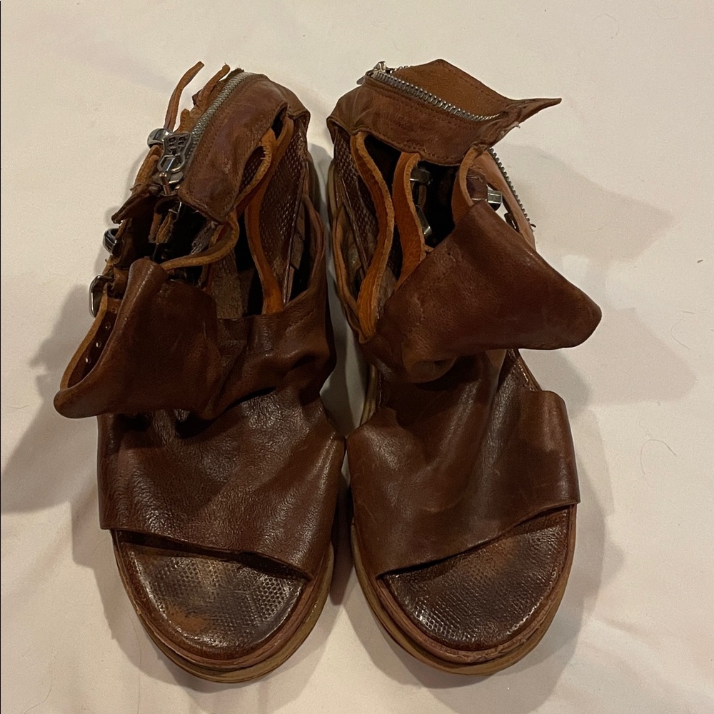 Brown Leather Women's Sandals